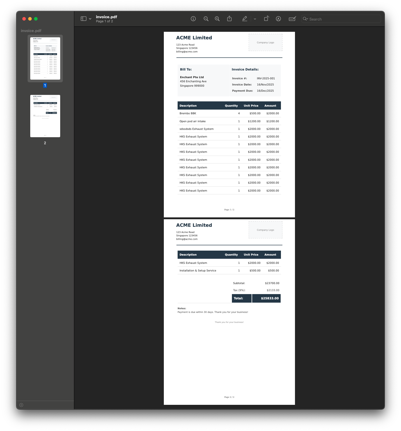 invoice-multi-page